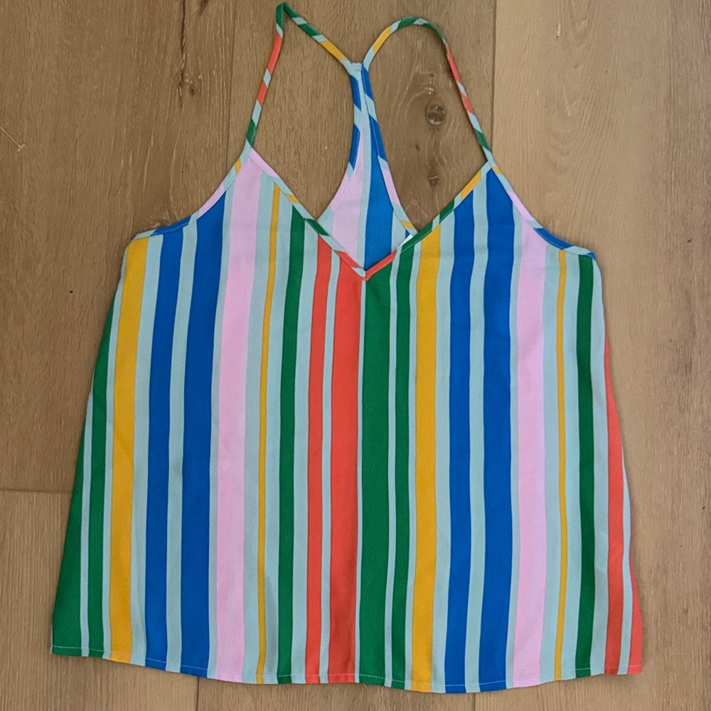 BP Striped Multi-Color V-Neck Cami